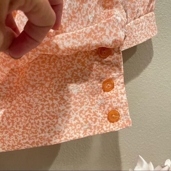 Vintage 80’s pink geometric layered blouson blouse - Picture 13 of 15